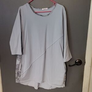 Gray Women's Tunic Top